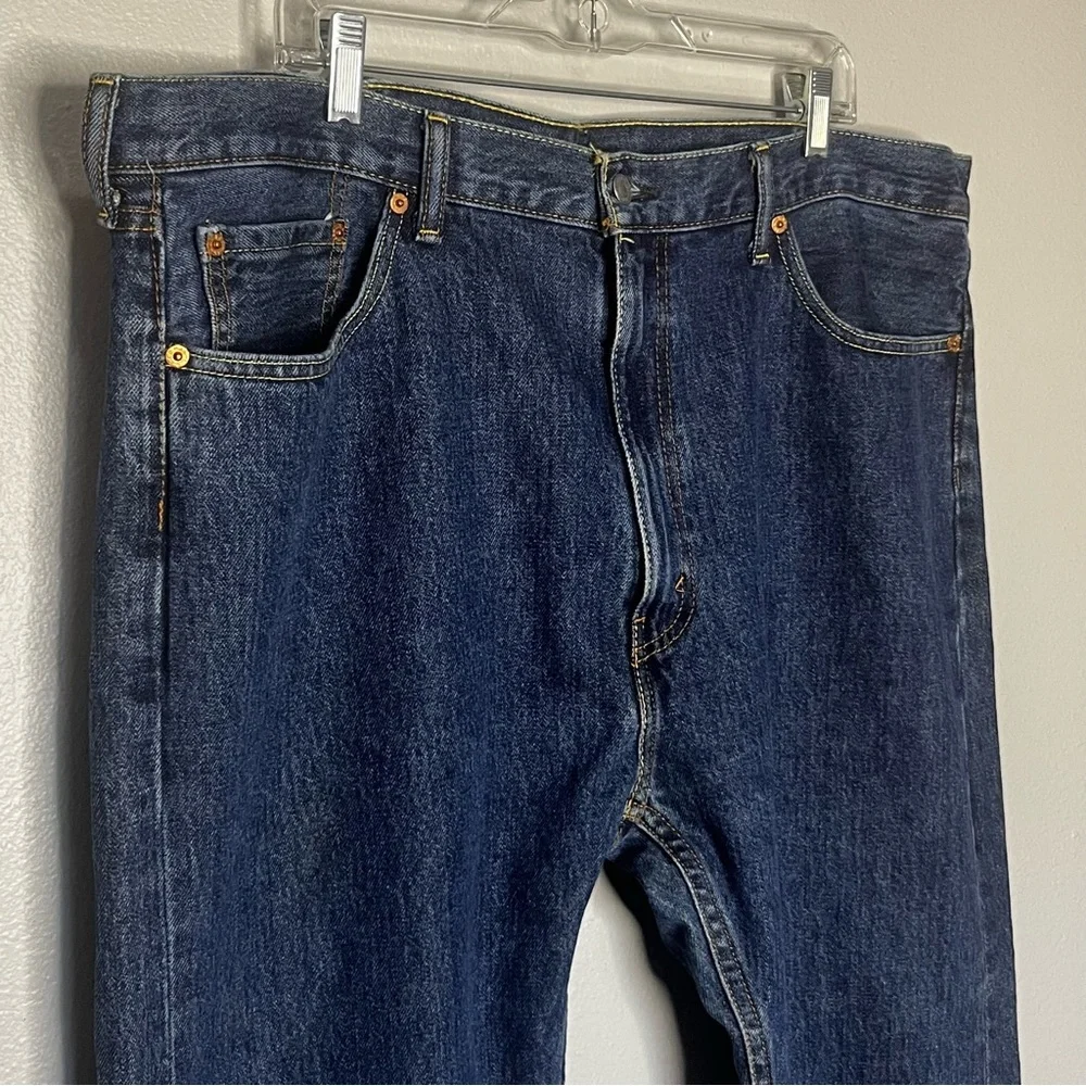 Levi's 505 Men's Denim Jeans‎ 42x30 Blue Straight Leg Dark Wash 100% Cotton
